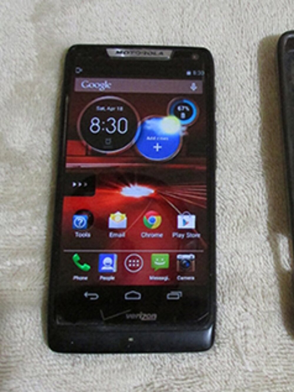 Motorola Droid RAZR Maxx 8G (Black) Verizon Smartphone *Factory Reset/Unlocked*
